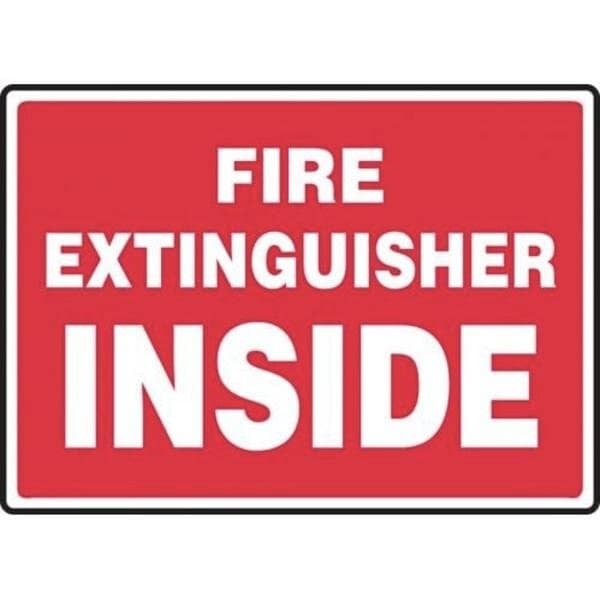 Accuform Safety Sign FIRE EXTINGUISHER INSIDE MFXG425VP - main